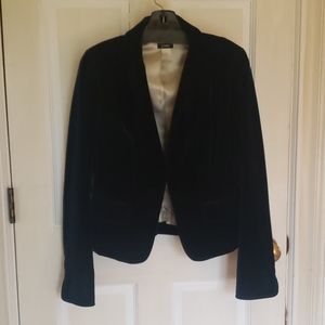 J. CREW blue velvet blazer